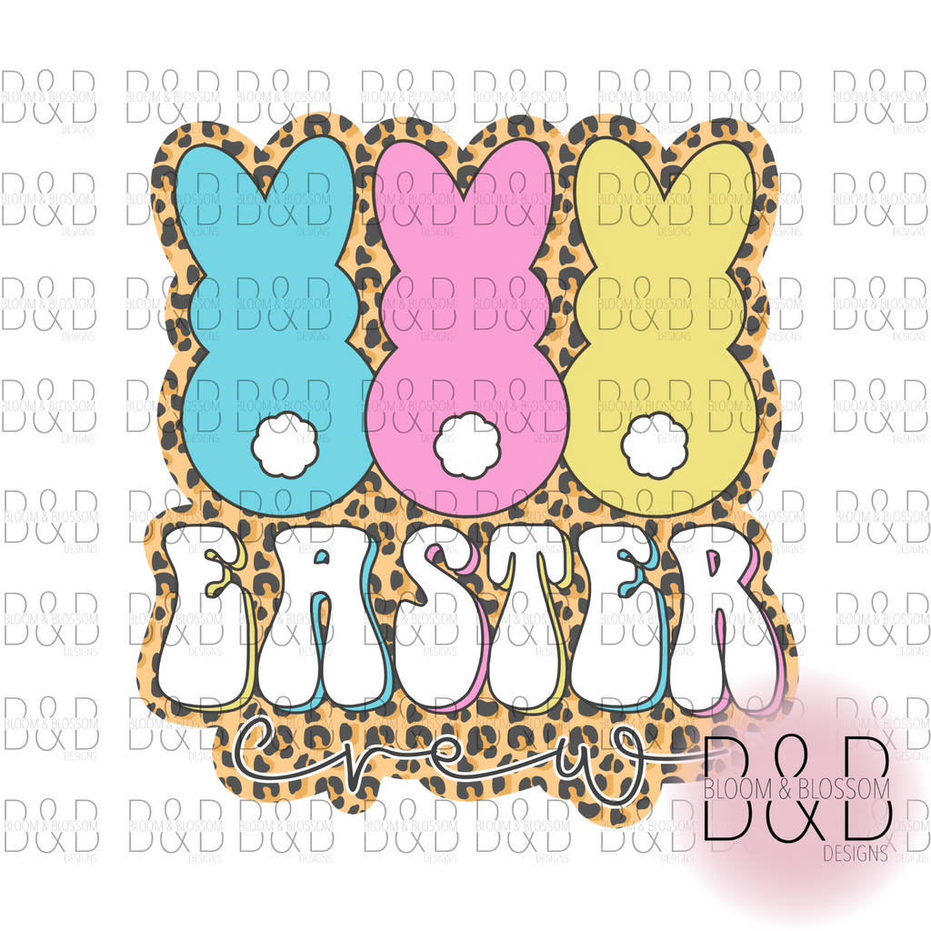 Easter Crew Pastel Leopard Sublimation Print