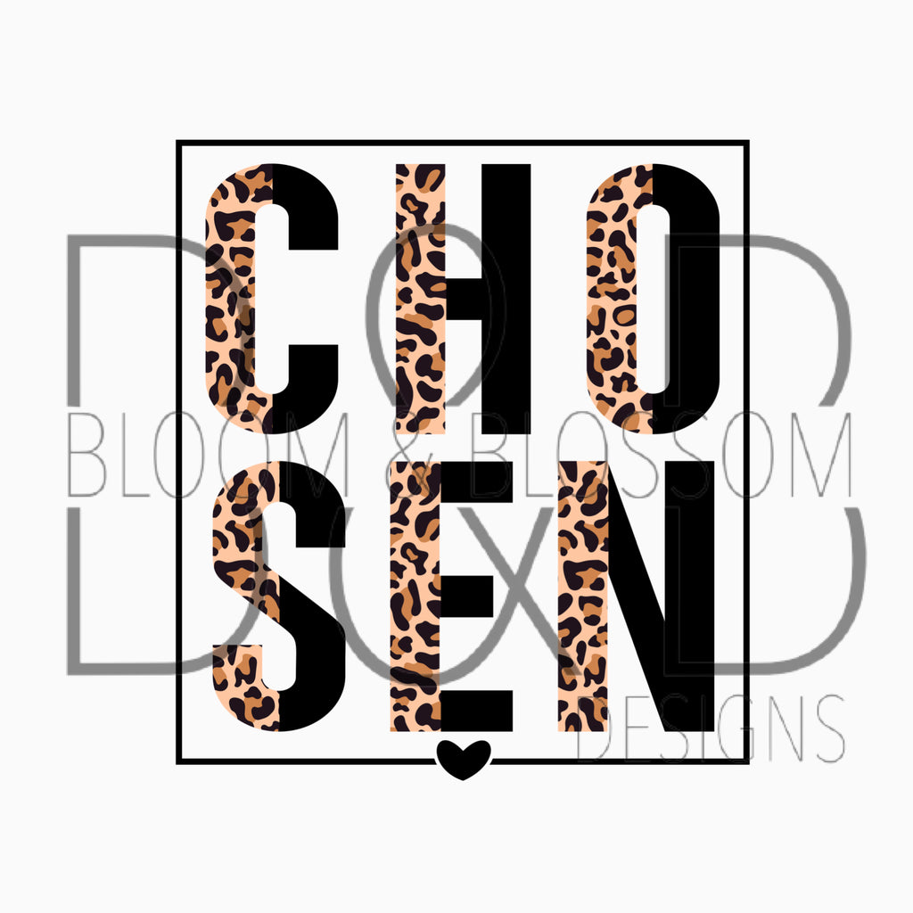 Chosen Boxed Leopard & Black Sublimation Print