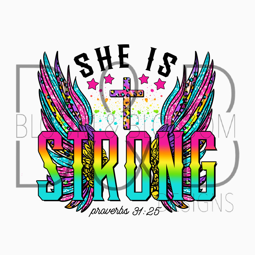 She Is Strong Sublimation Print