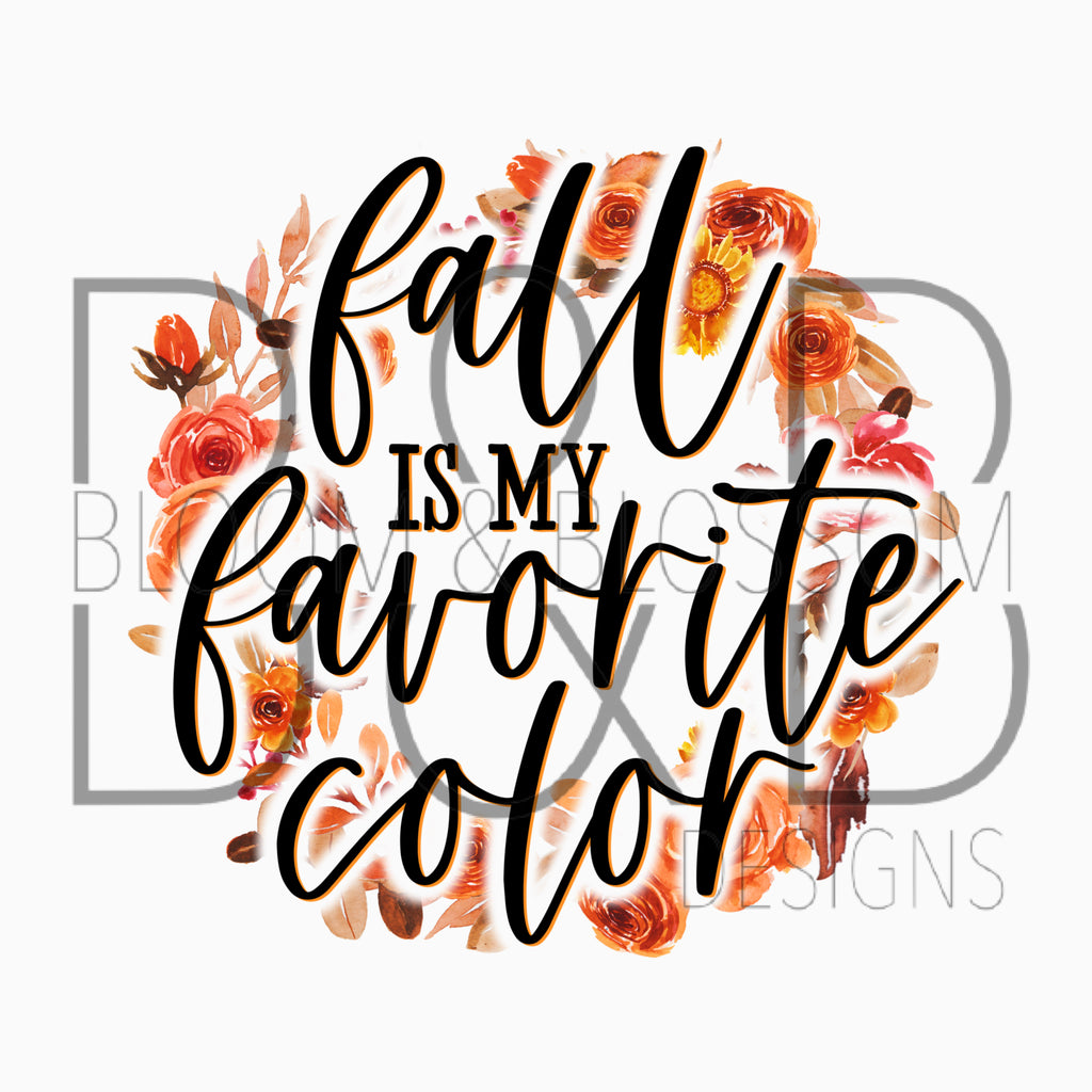 Fall Is My Favorite Color Wreath Sublimation Print