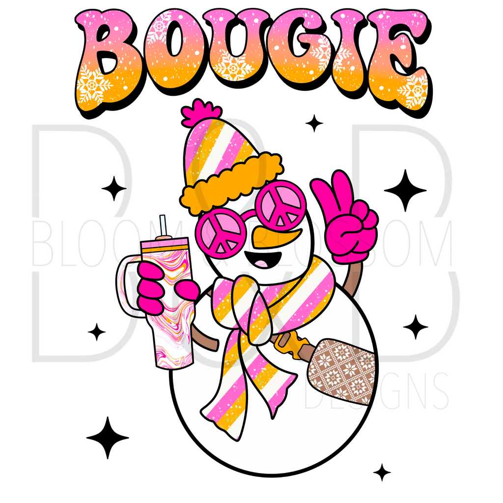 Bougie Snowbae Pink Orange Sublimation Print