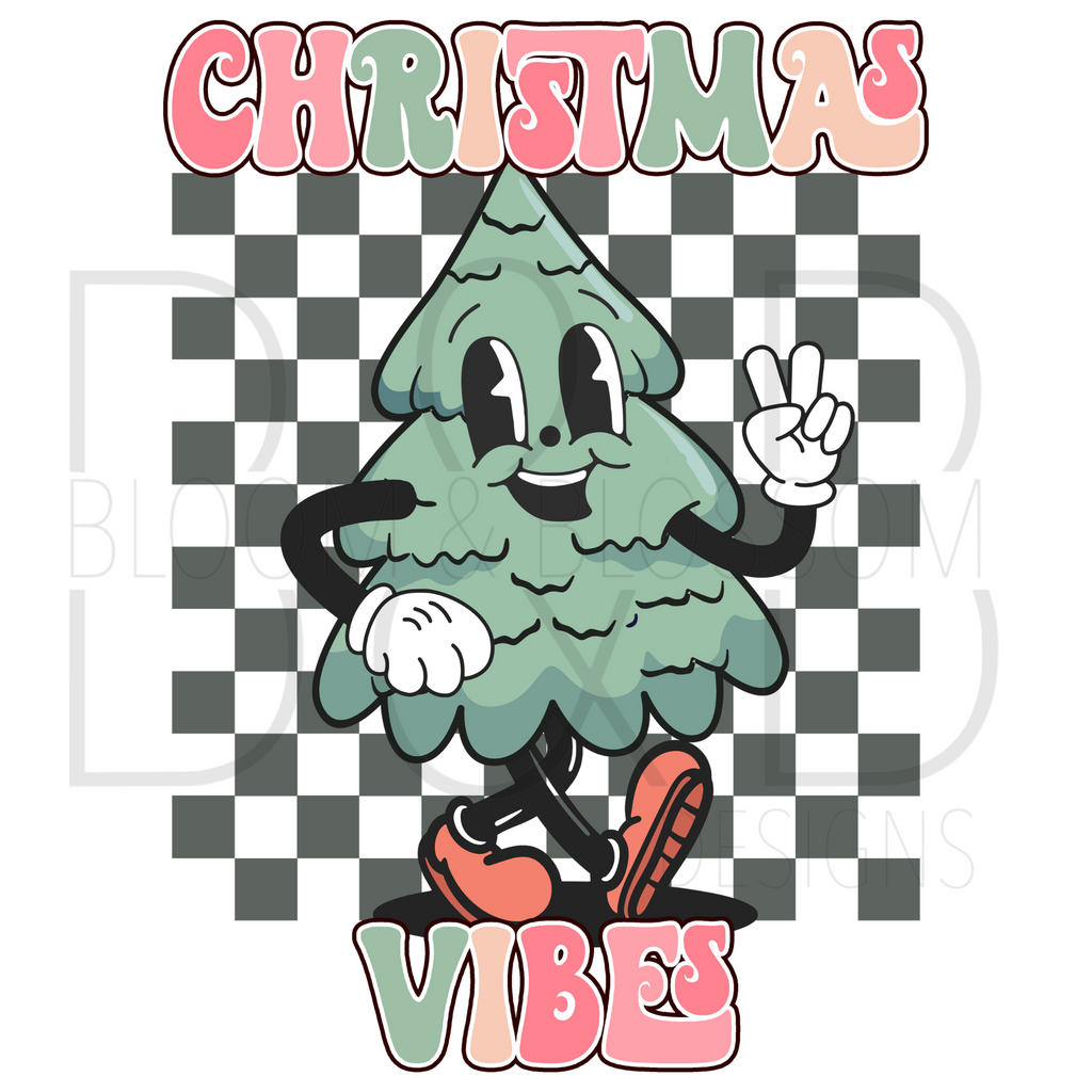 Christmas Vibes Tree Cutie Sublimation Print