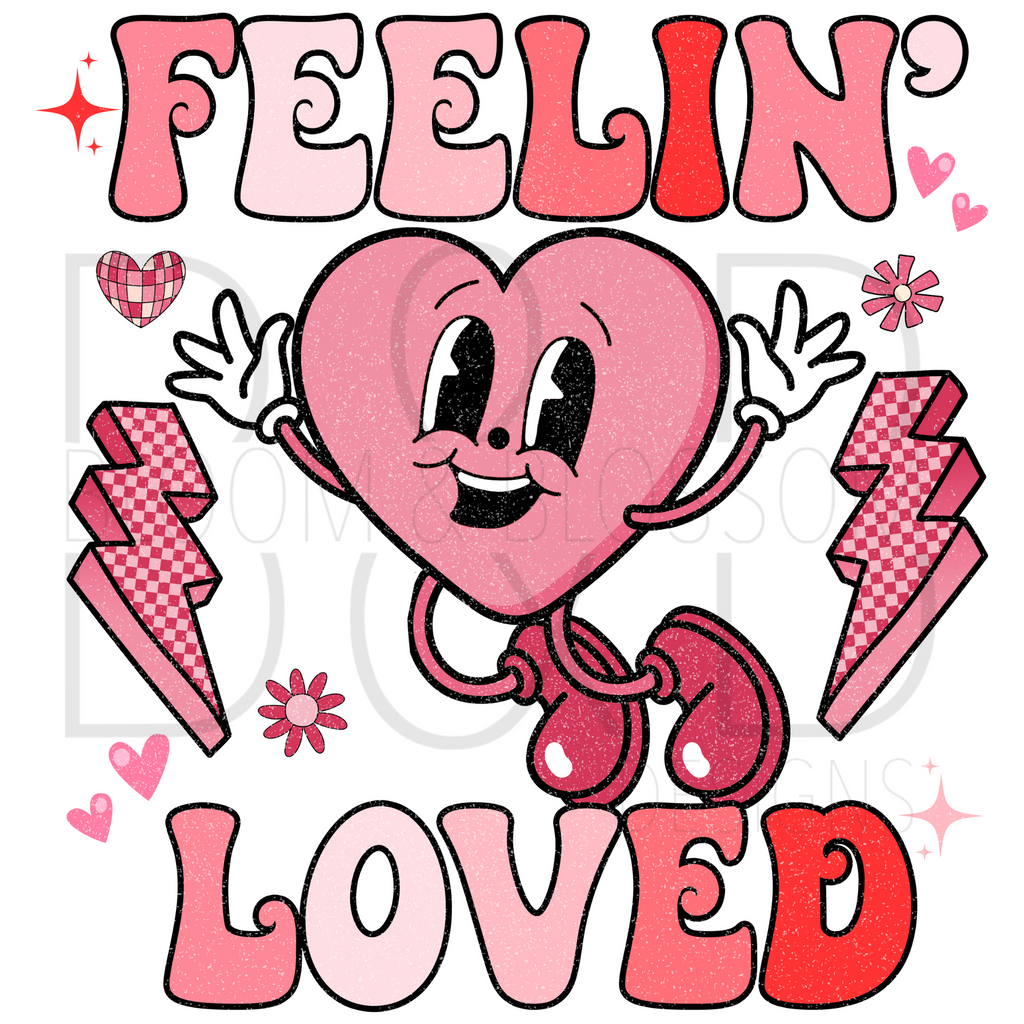 Feelin Loved Heart Cutie Sublimation Print