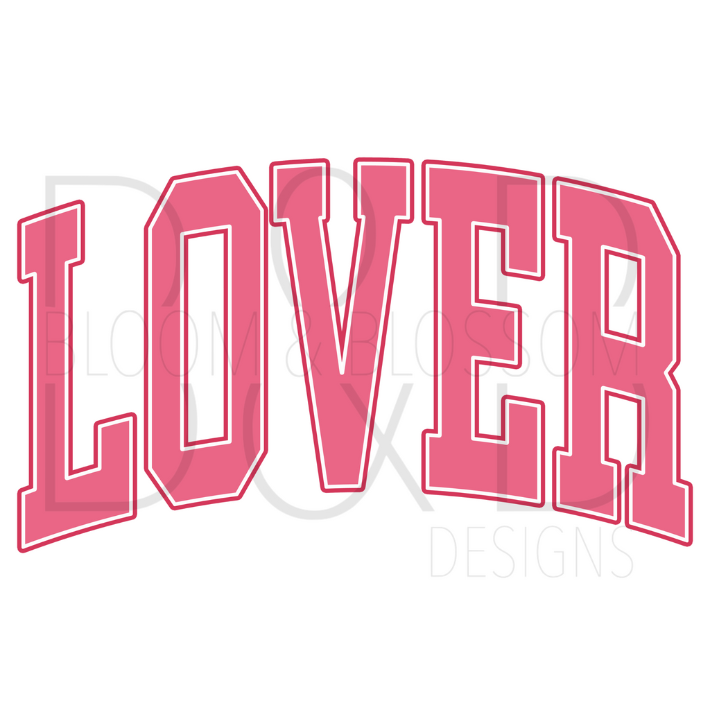 Lover Varsity Pink Sublimation Print