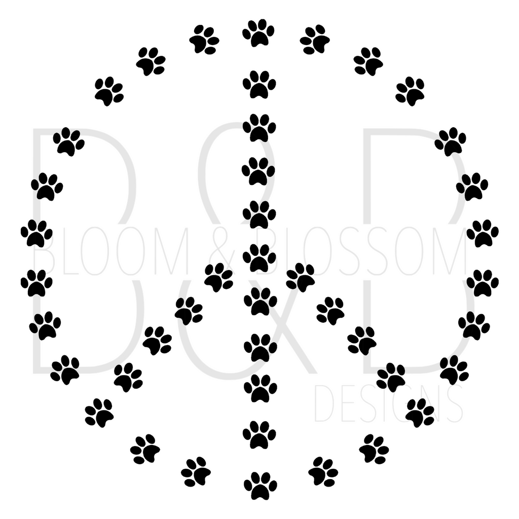 Paw Peace Sign Sublimation Print