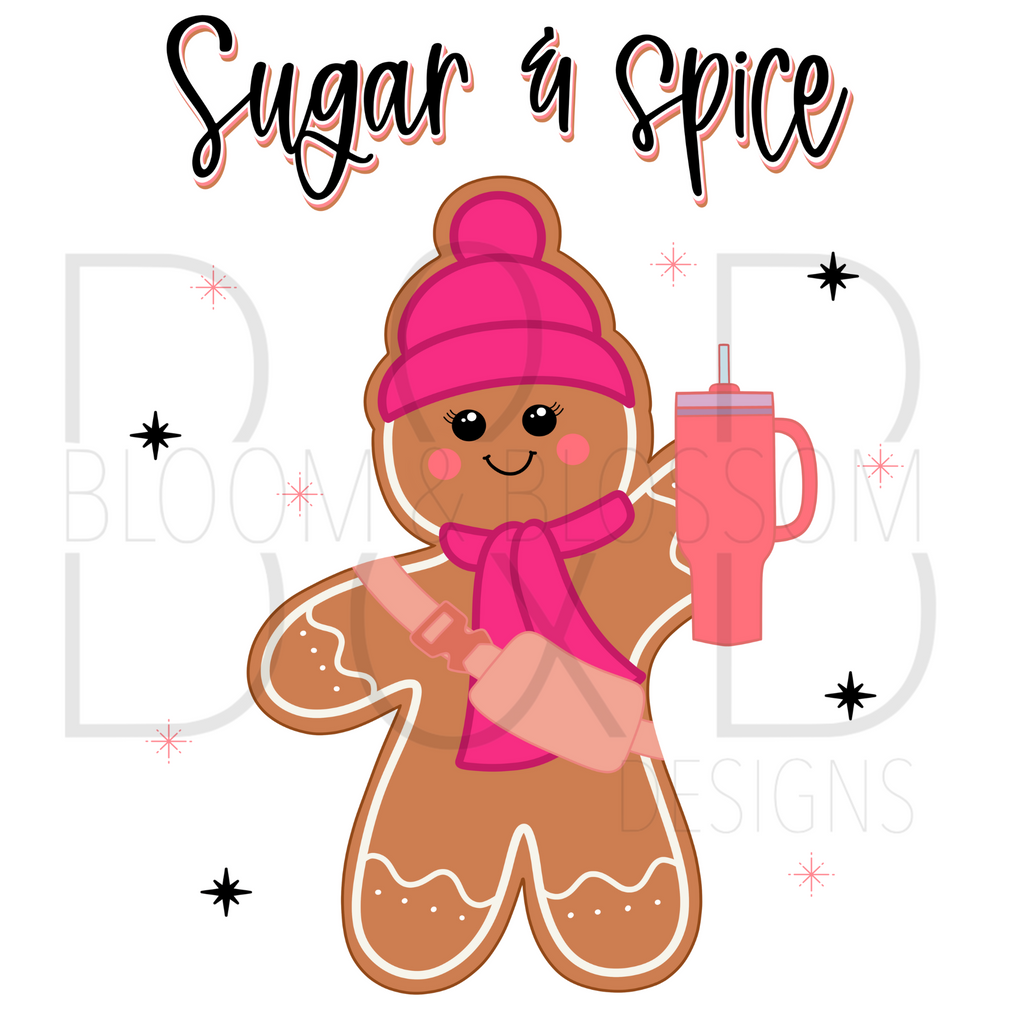 Sugar And Spice Gingerbae Sublimation Print