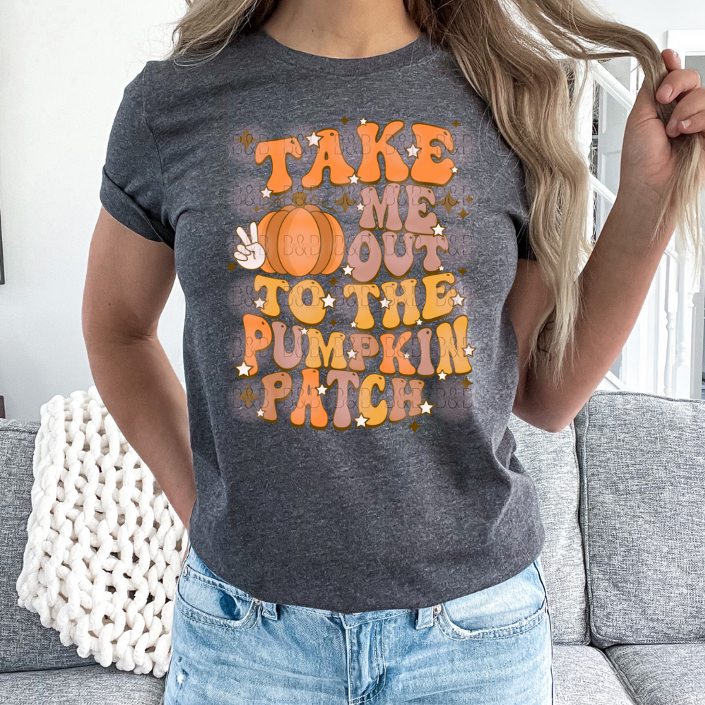 Take Me Out To The Pumpkin Patch Wavy - Direct To Film Transfer