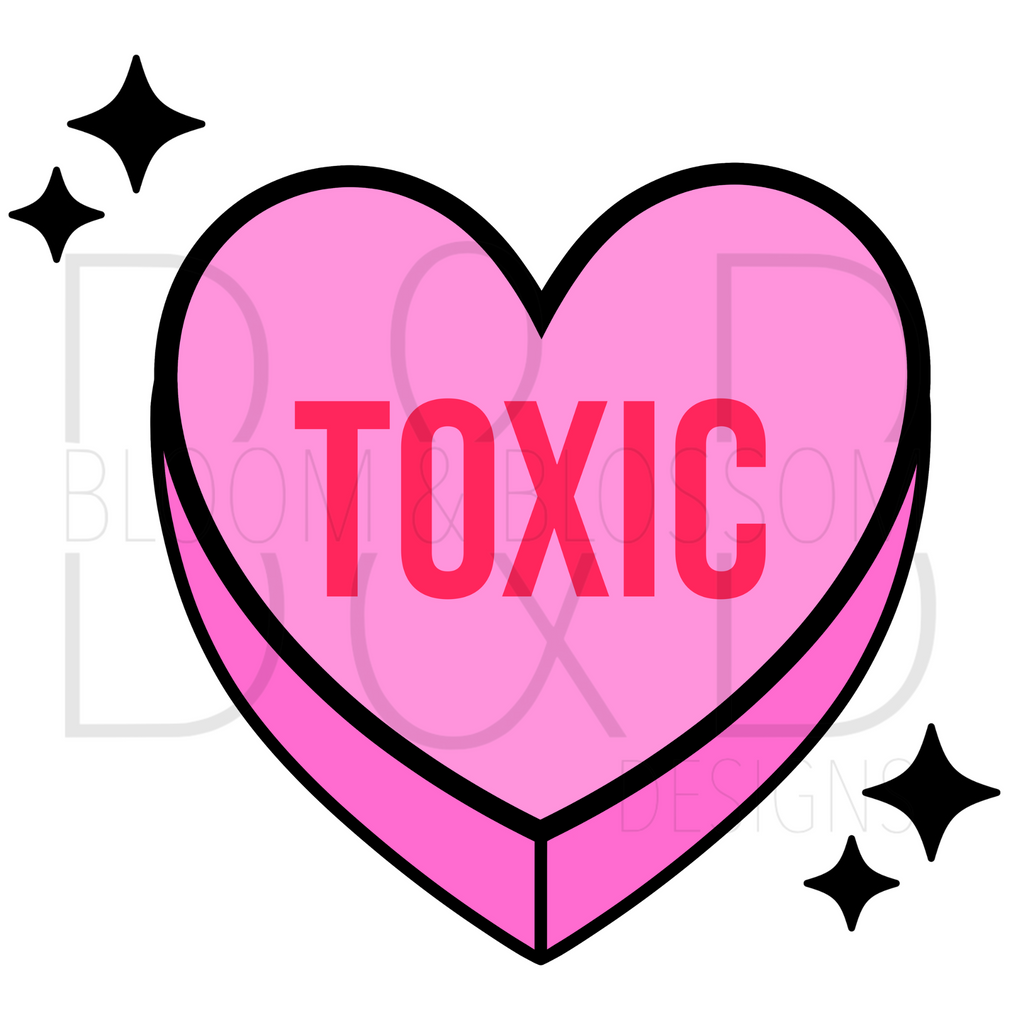 Toxic Candy Heart Sublimation Print