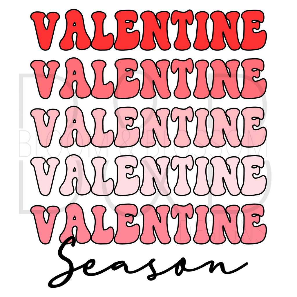 Valentine Season Stacked Sublimation Print