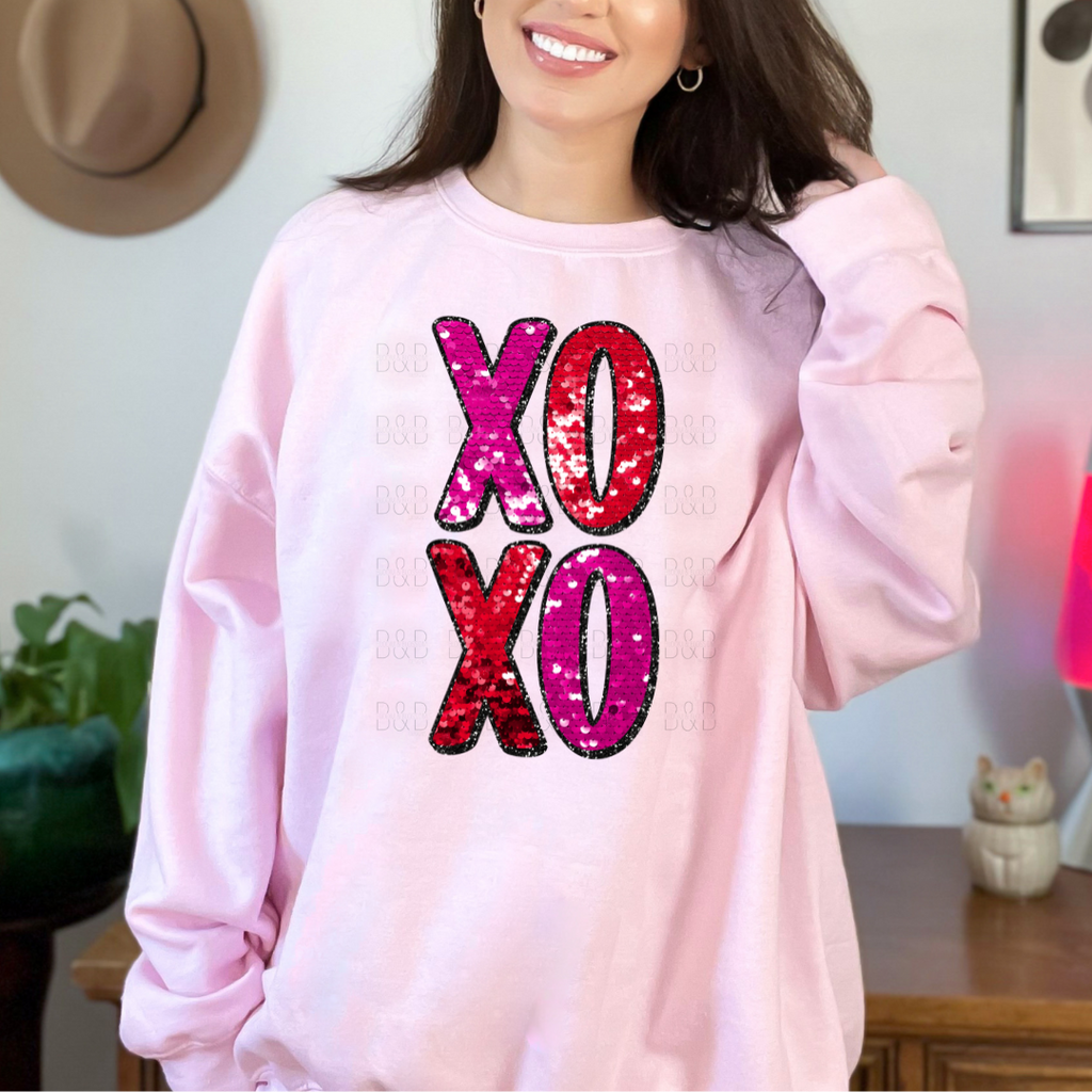 XOXO Faux Sequins - Direct To Film Transfer