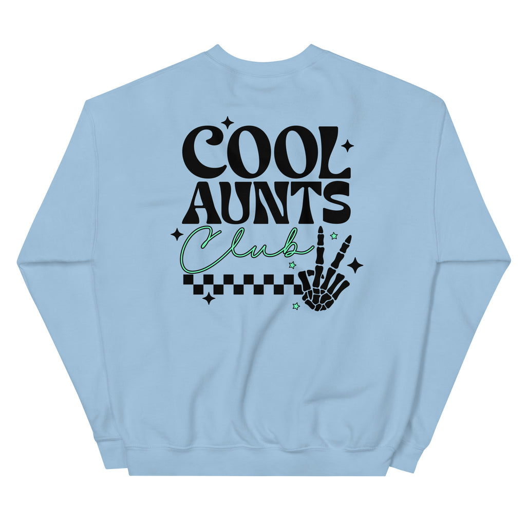 Cool Aunts Club Mint Checkered Unisex Crewneck