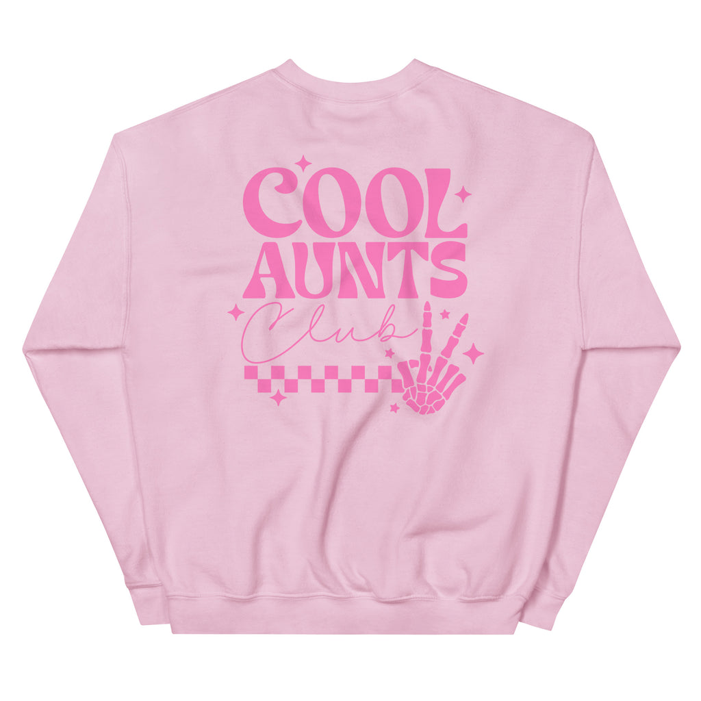 Cool Aunts Club Checkered Pink Unisex Crewneck