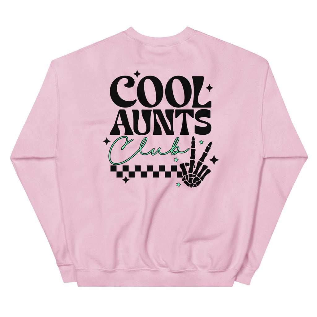 Cool Aunts Club Mint Checkered Unisex Crewneck