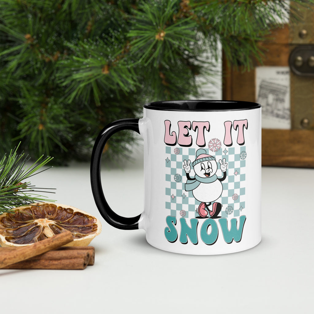 Let It Snow Retro Snowman Mug