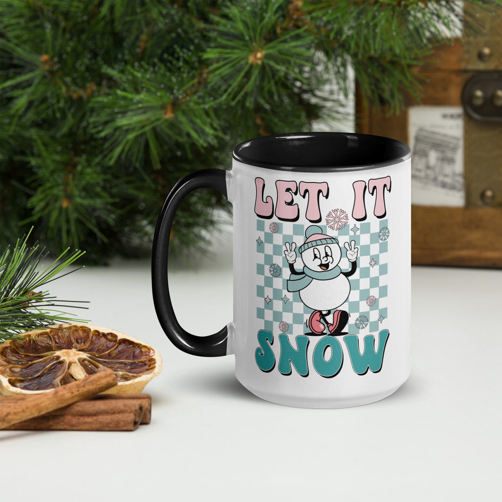 Let It Snow Retro Snowman Mug