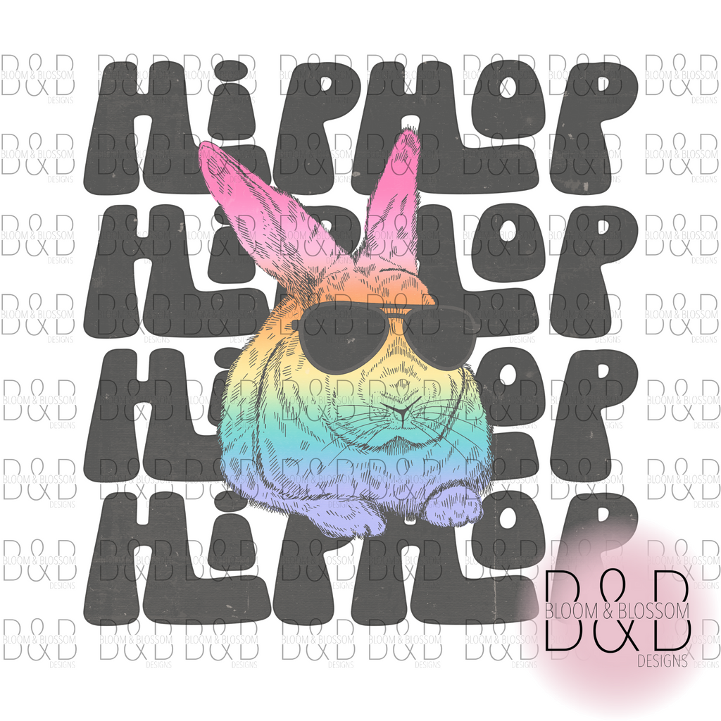 Hip Hop Easter Rainbow Sublimation Print