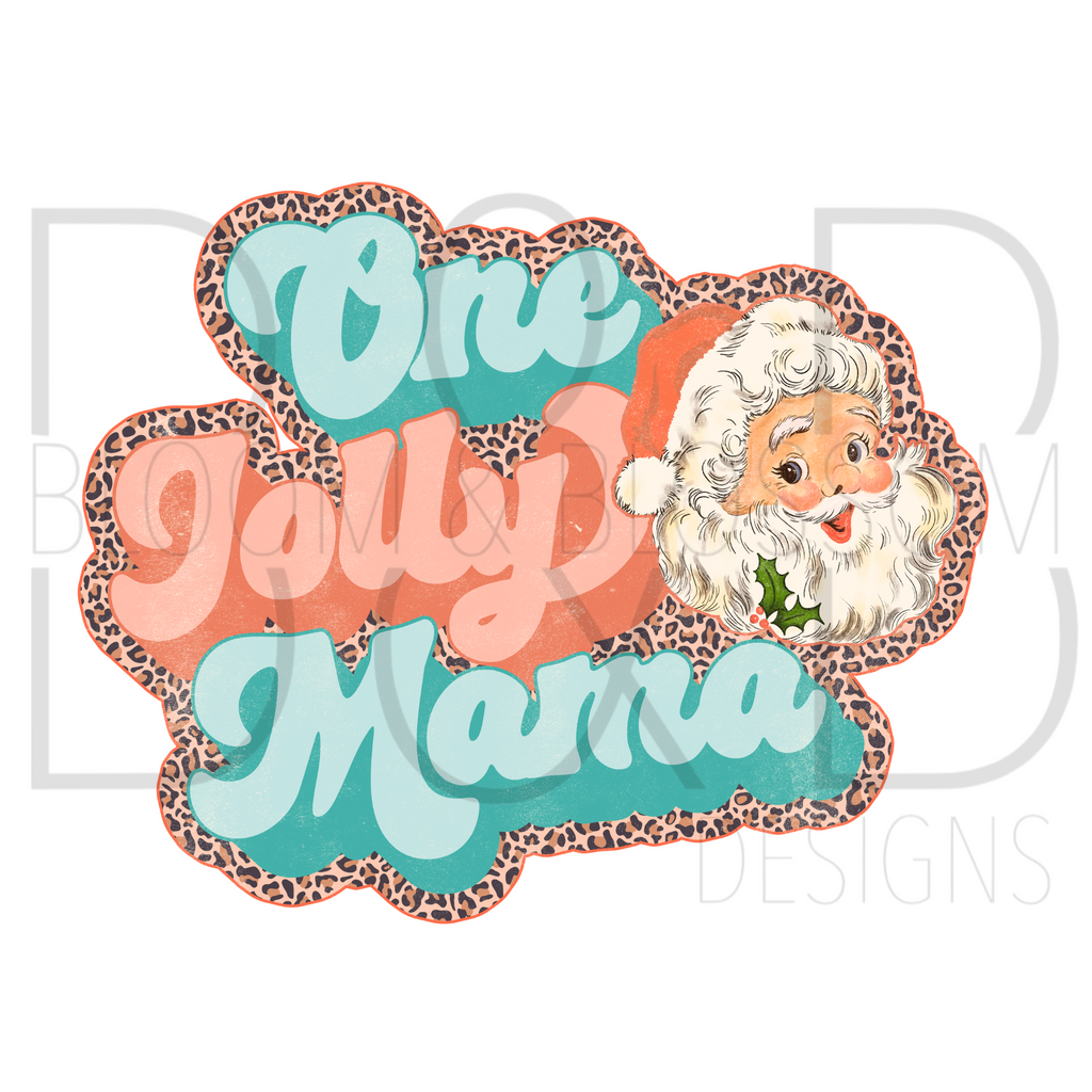 One Jolly Mama Retro 2 Sublimation Print