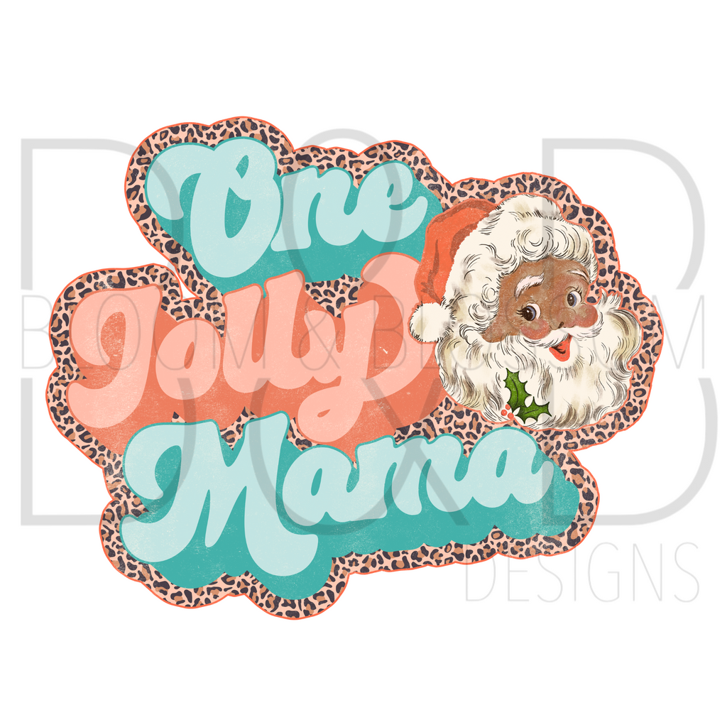One Jolly Mama Retro 1 Sublimation Print