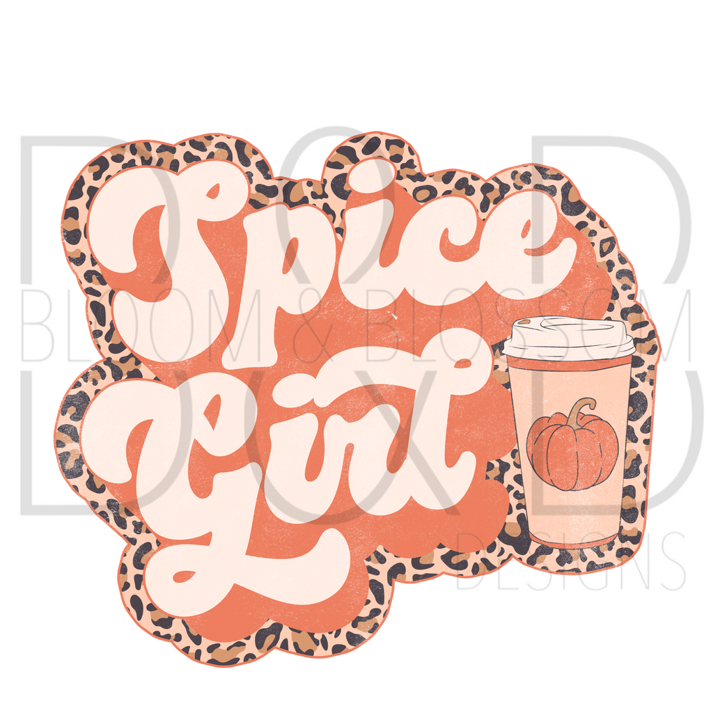 Pumpkin Spice Girl Sublimation Print