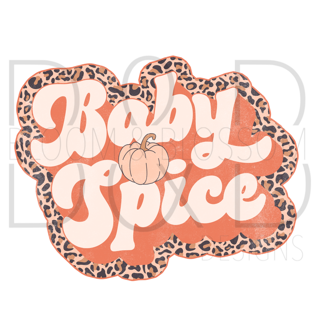 Baby Pumpkin Spice Girl Sublimation Print