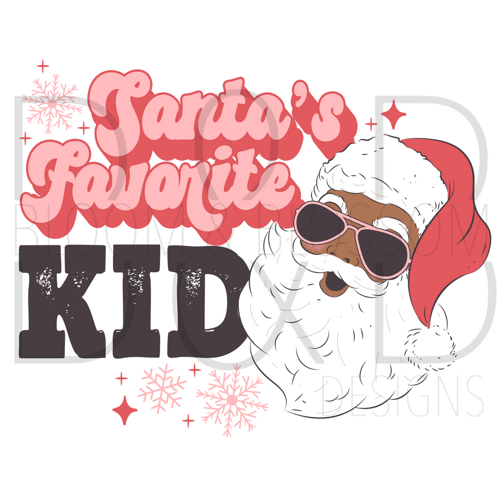 Santas Favorite Kid Red 1 Sublimation Print