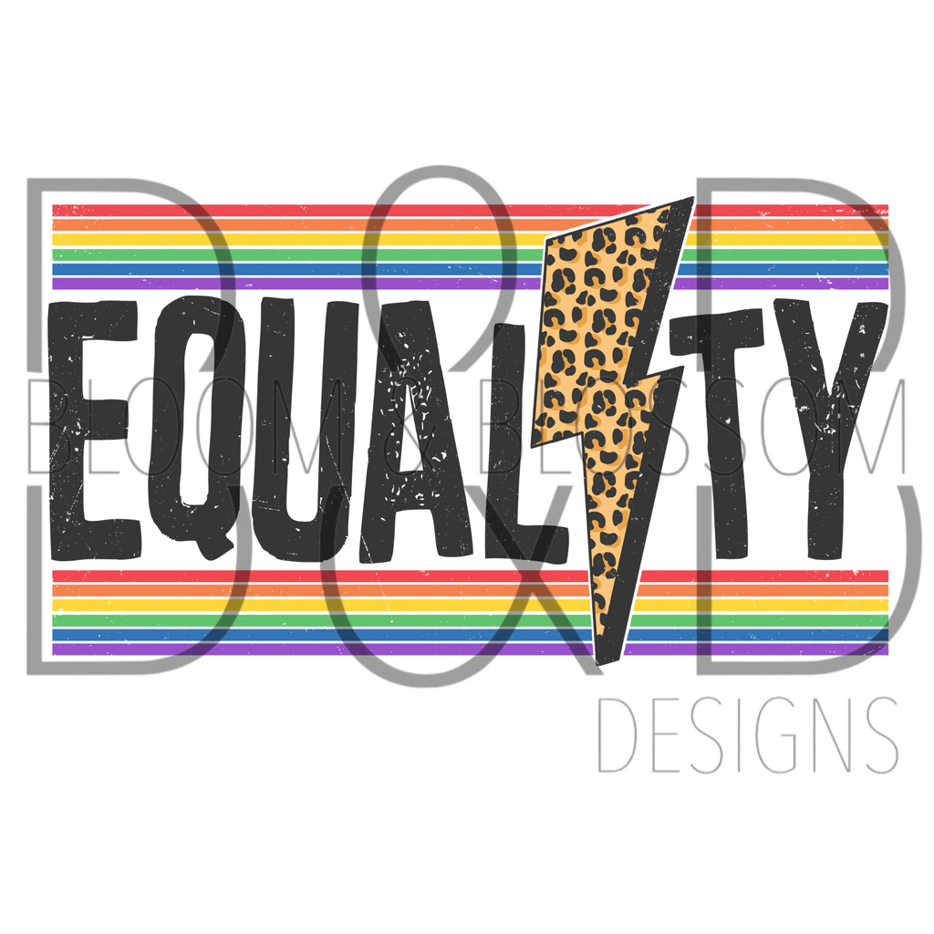 Equality Leopard Lightning Sublimation Print