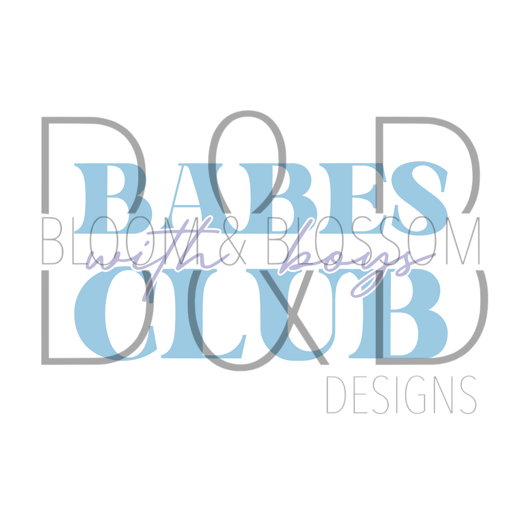 Babes With Boys Club Blue Sublimation Print