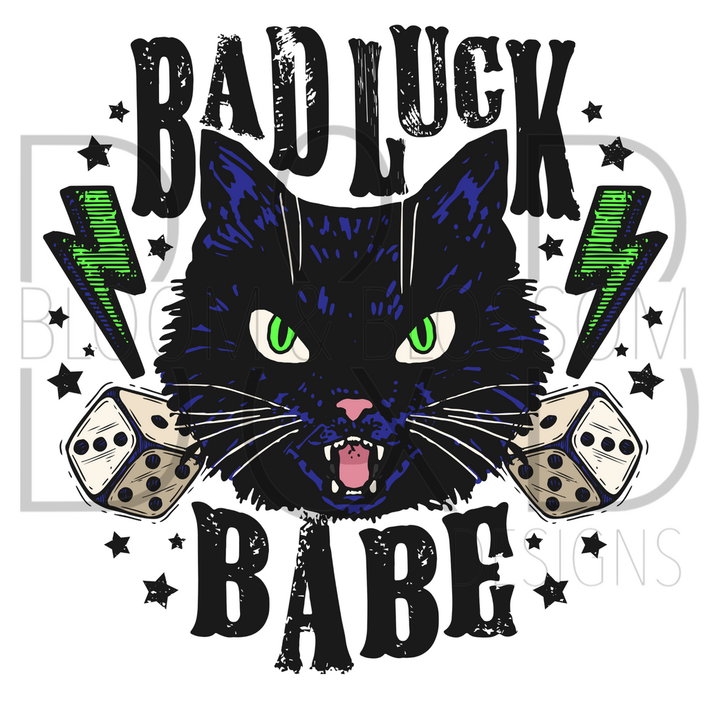 Bad Luck Babe Sublimation Print