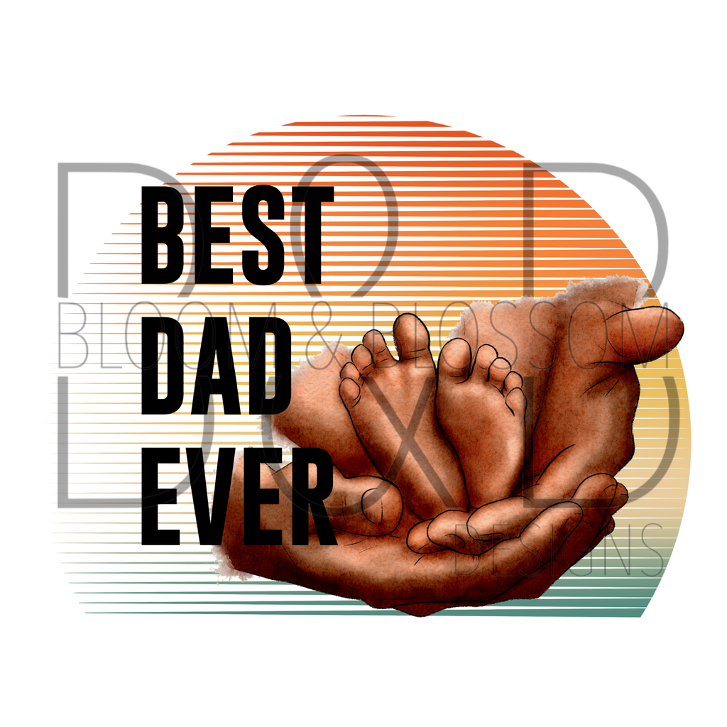 Retro Best Dad Ever 2 Sublimation Print
