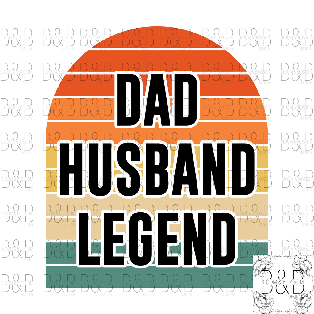 Retro Dad Husband Legend DIGITAL