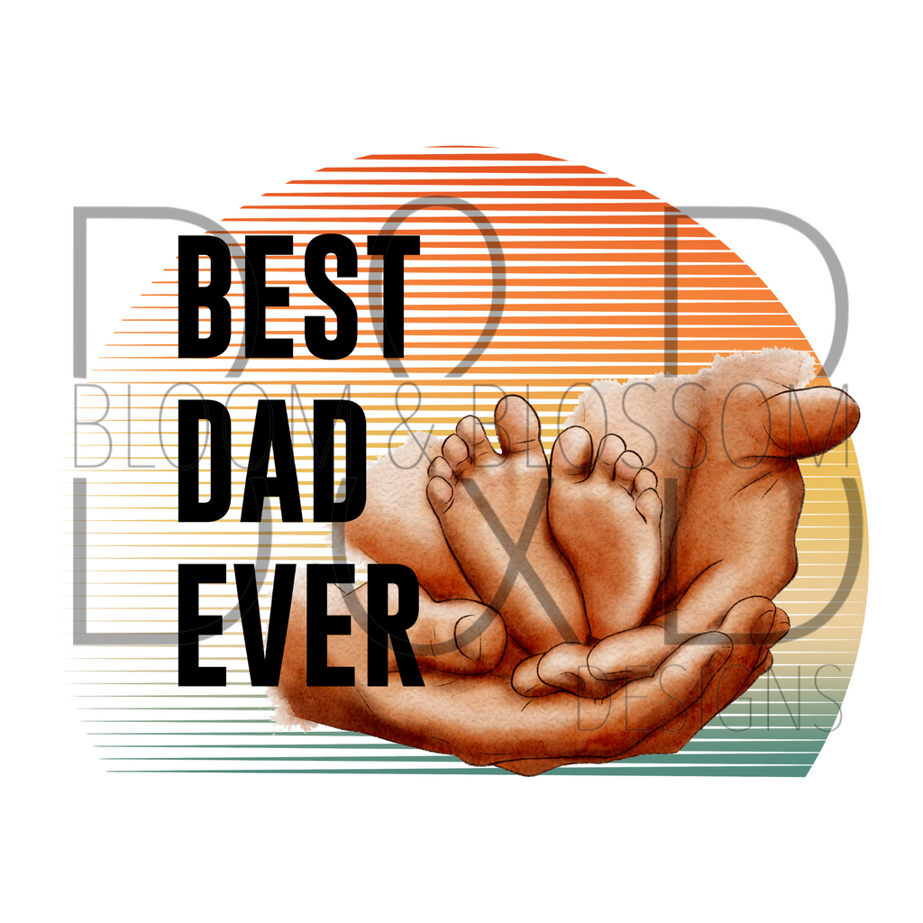 Retro Best Dad Ever 1 Sublimation Print