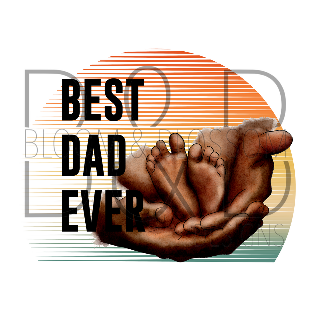 Retro Best Dad Ever 3 Sublimation Print