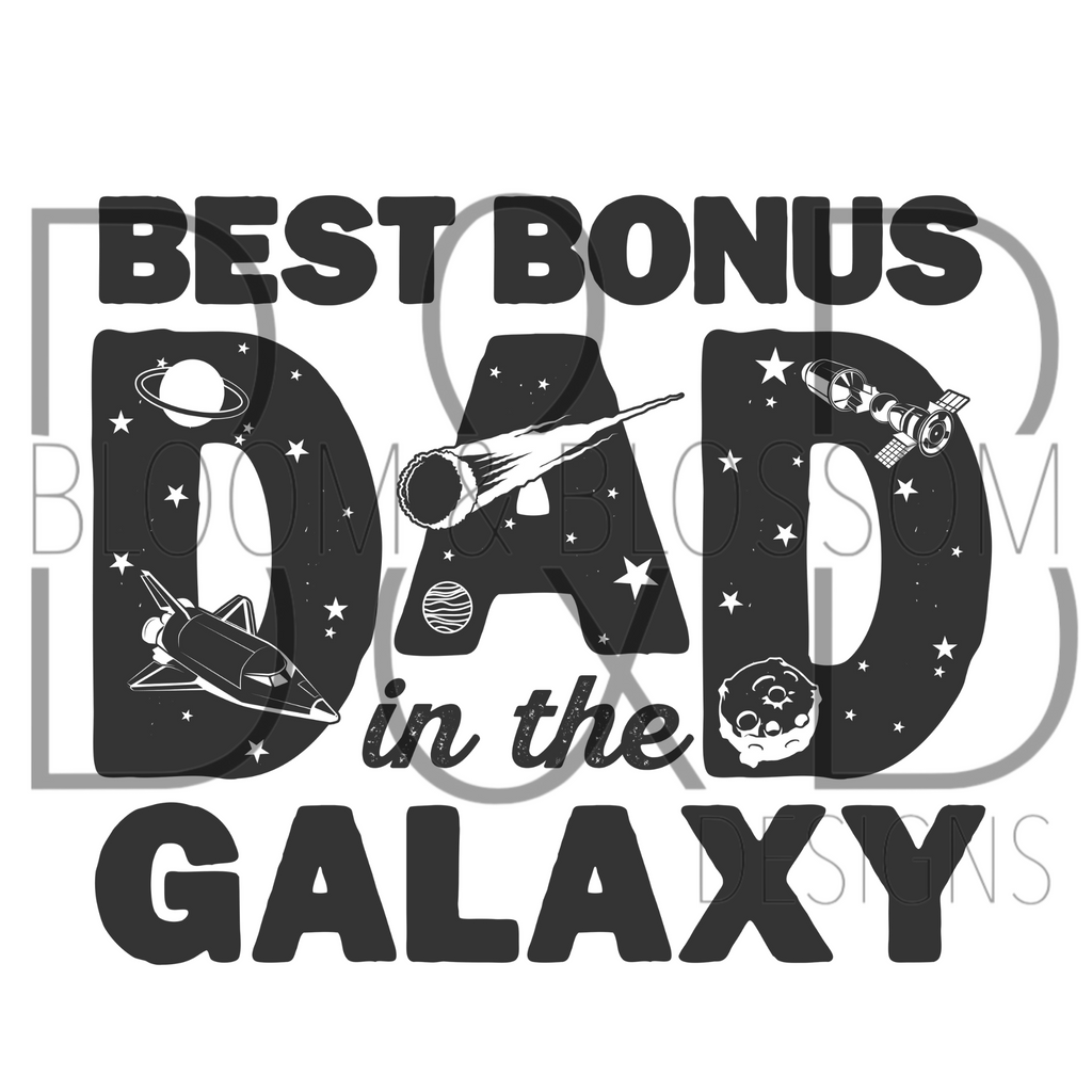 Best Bonus Dad In The Galaxy Sublimation Print