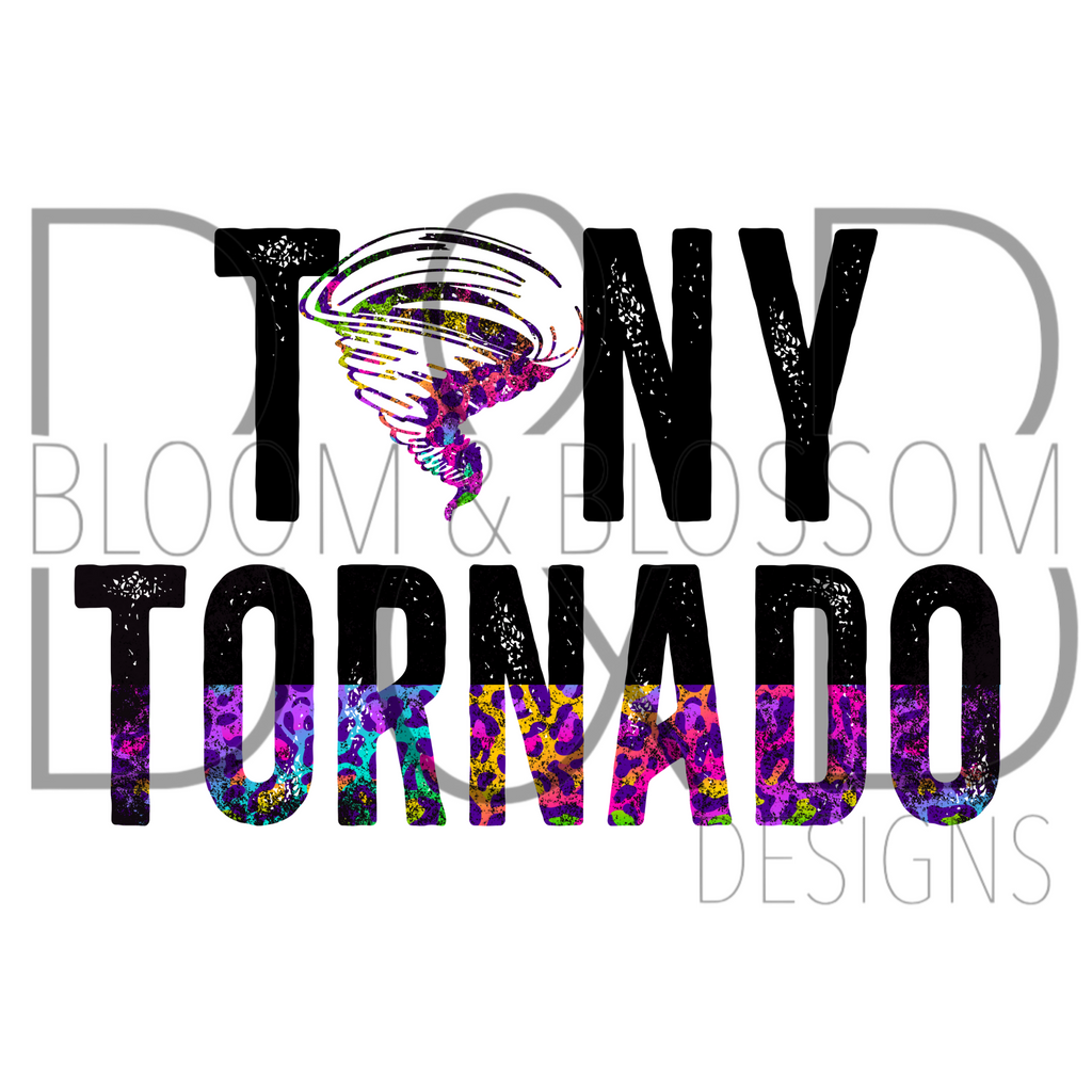 Tiny Tornado Purple Leopard Print Sublimation Print