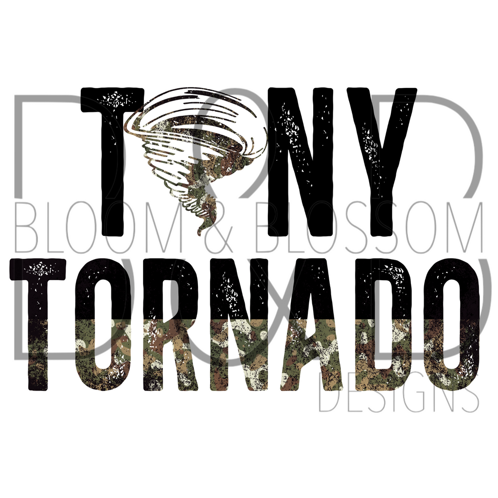 Tiny Tornado Camo Print Sublimation Print