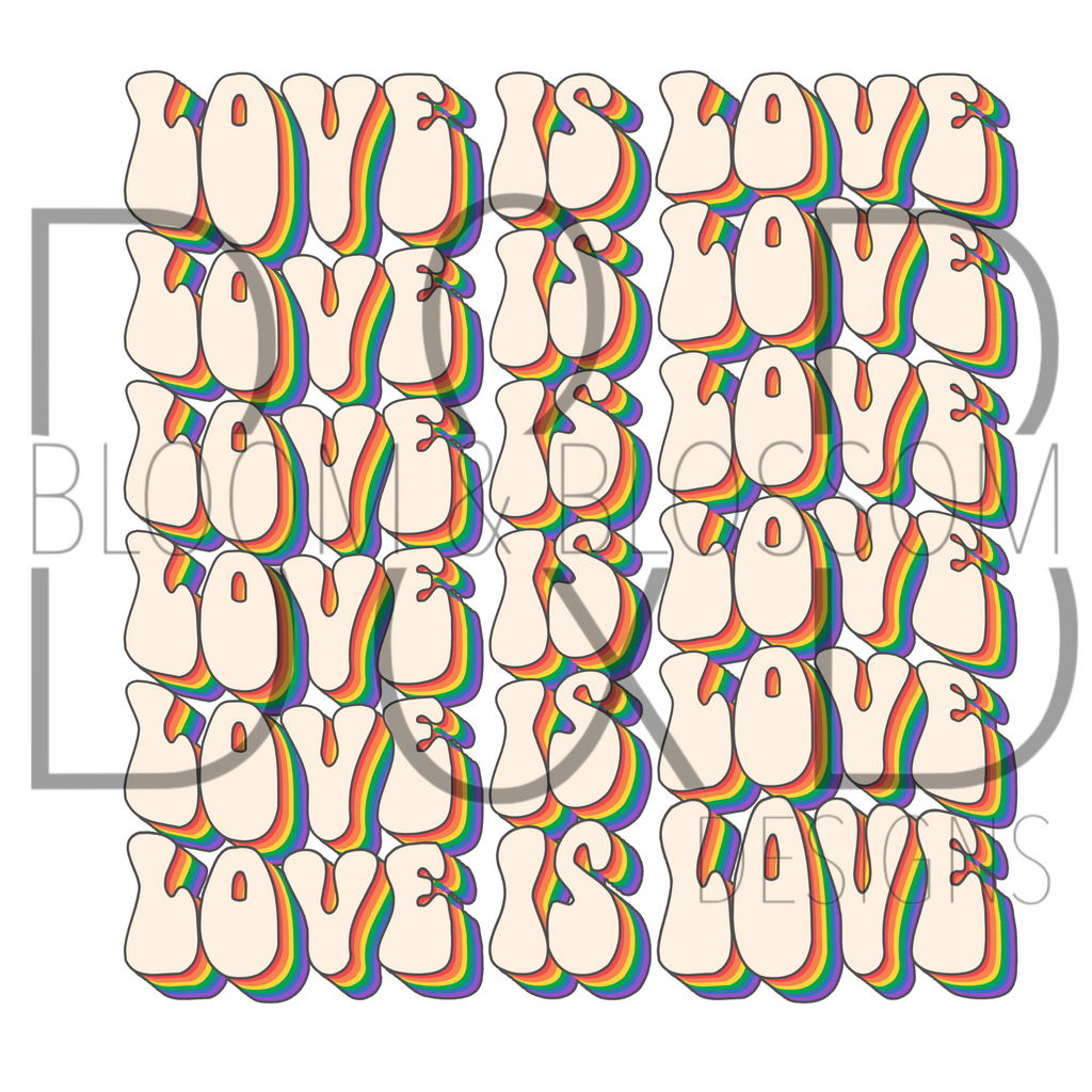 Love Is Love Wave Sublimation Print