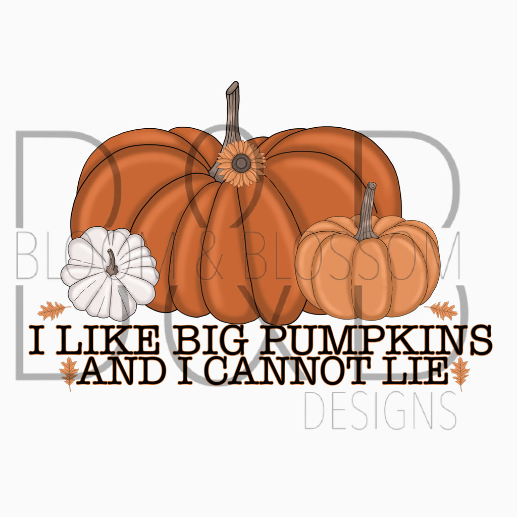 I Like Big Pumpkins and I Cannot Lie Sublimation Print