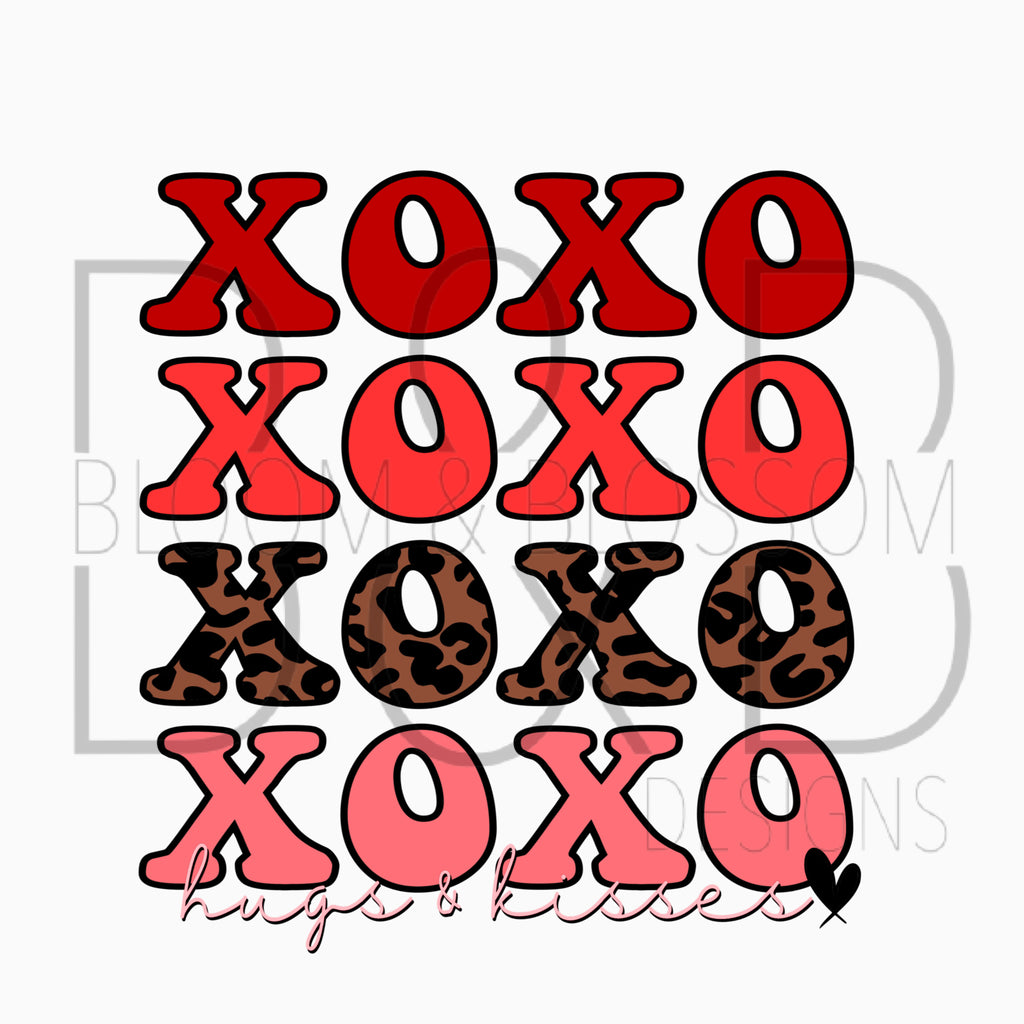 XOXO Hugs & Kisses Sublimation Print