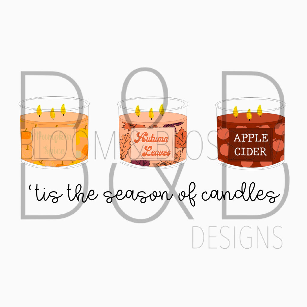 Tis The Season of Candles Sublimation Print