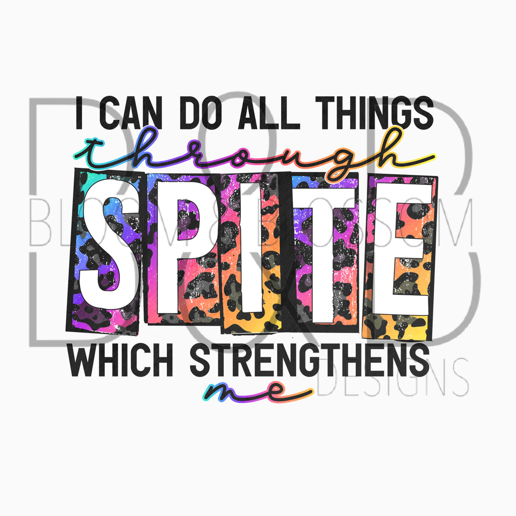 I Can Do All Things Through Spite Sublimation Print