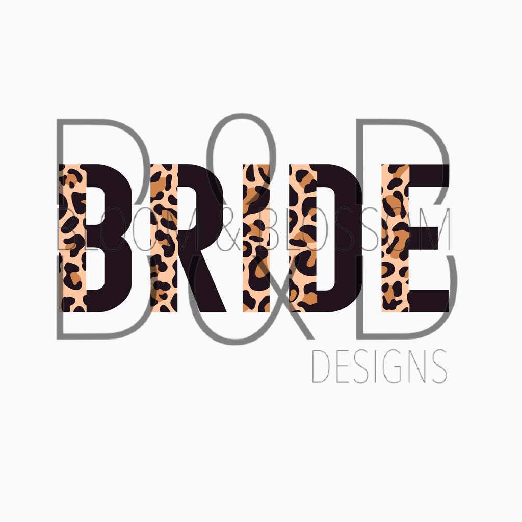 Bride Leopard & Black Sublimation Print