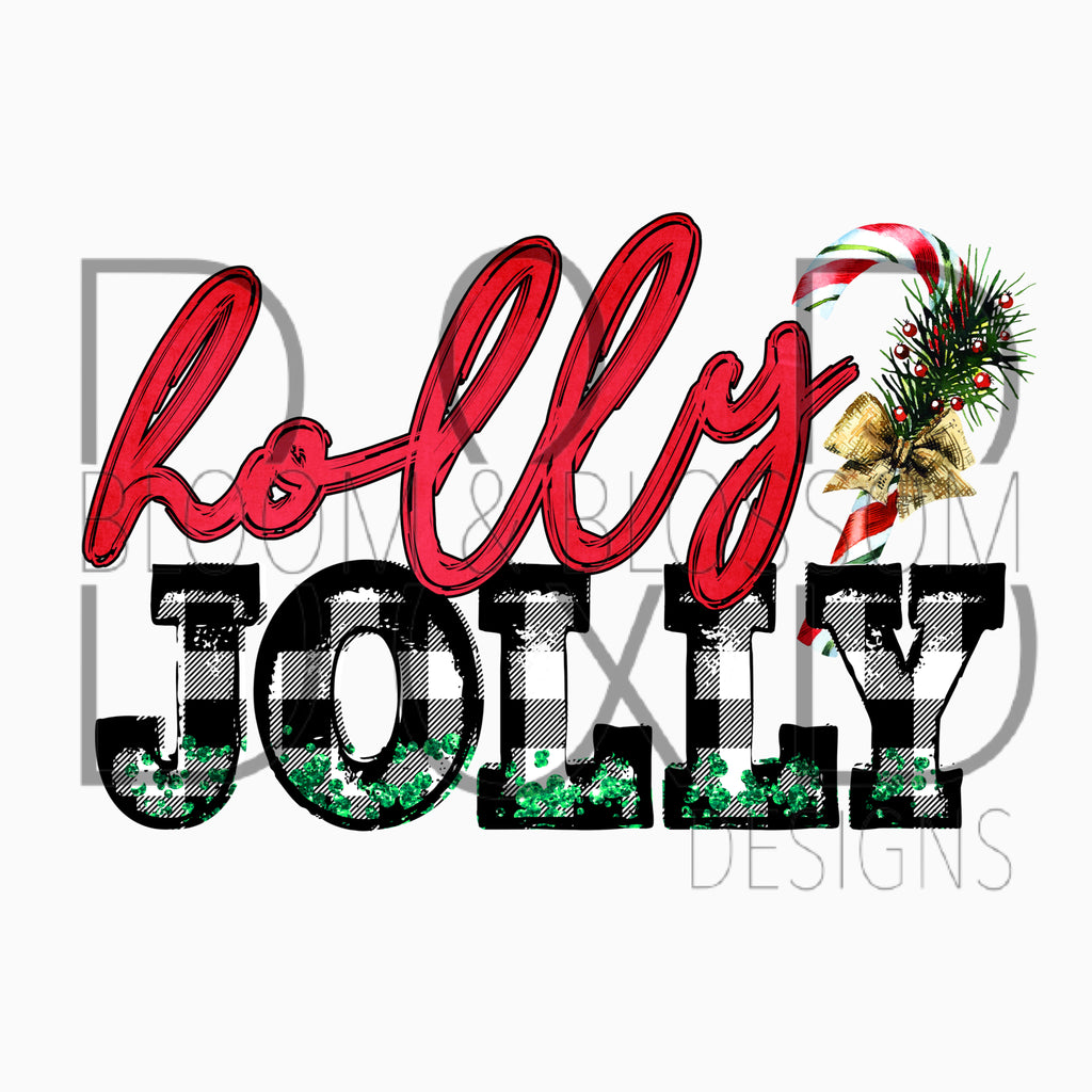 Holly Jolly Sublimation Print
