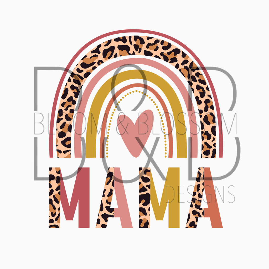 Rainbow Mama Neutral & Leopard Sublimation Print