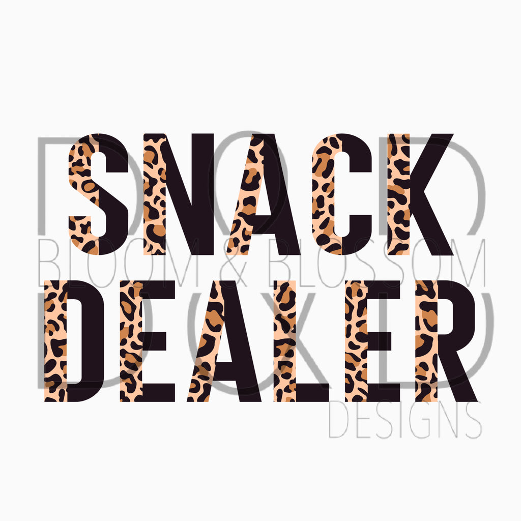 Snack Dealer Black & Leopard Sublimation Print