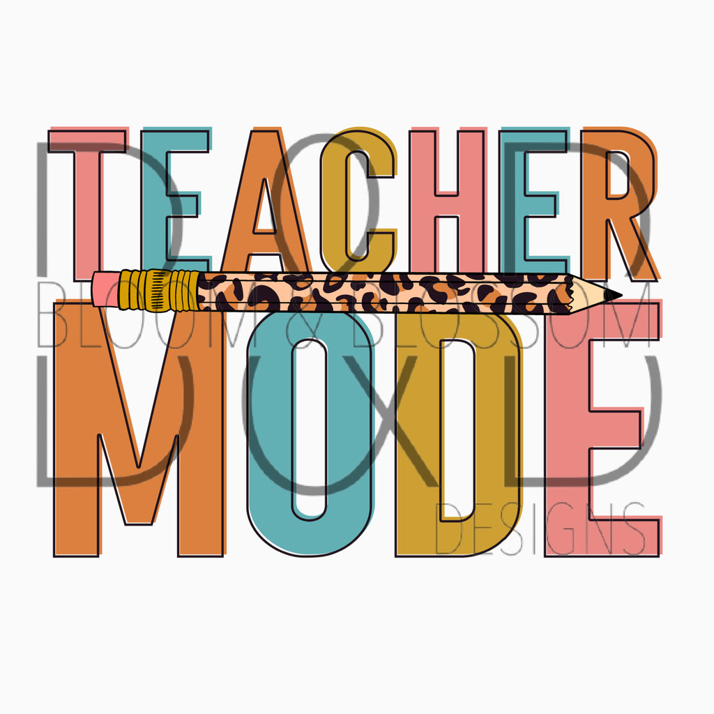 Teacher Mode Leopard Sublimation Print