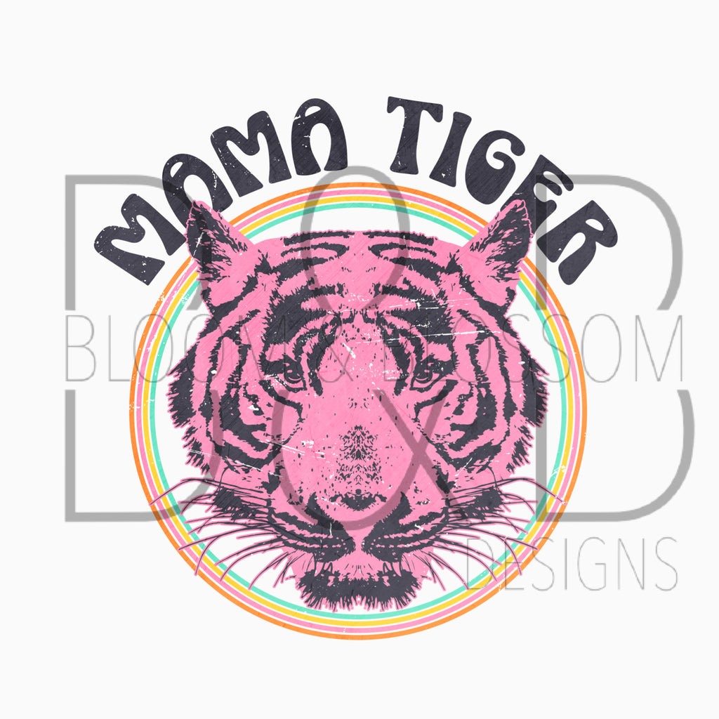 Mama Tiger Pink Sublimation Print