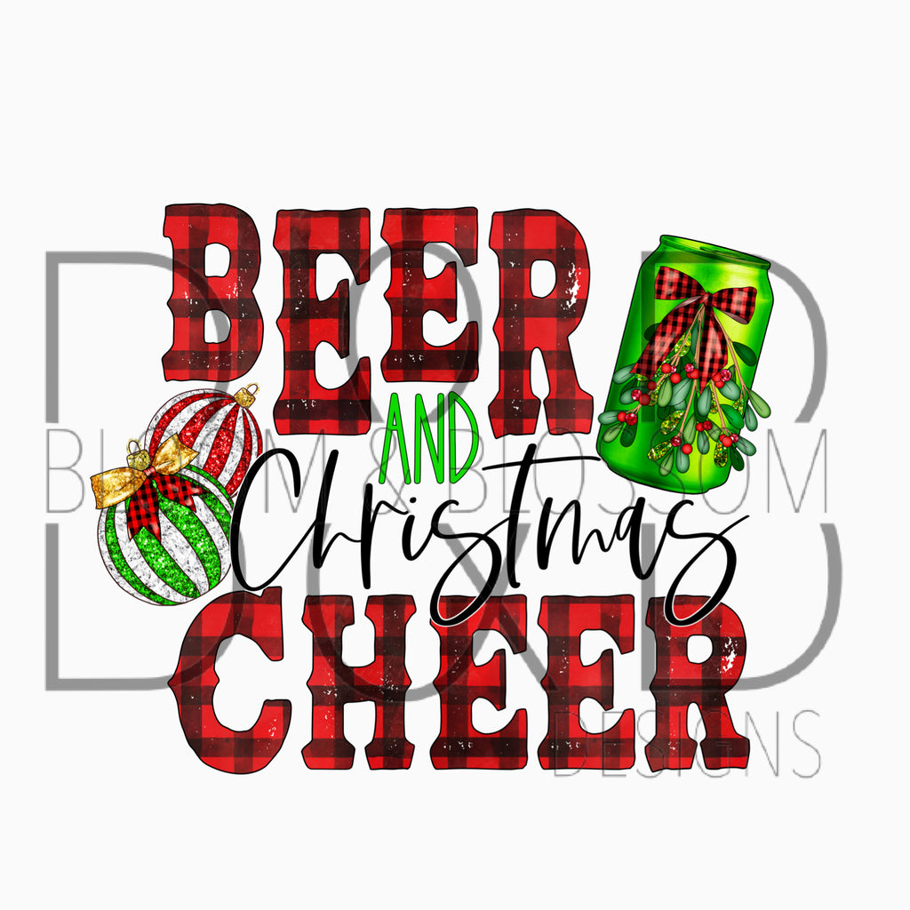 Beer and Christmas Cheer Sublimation Print