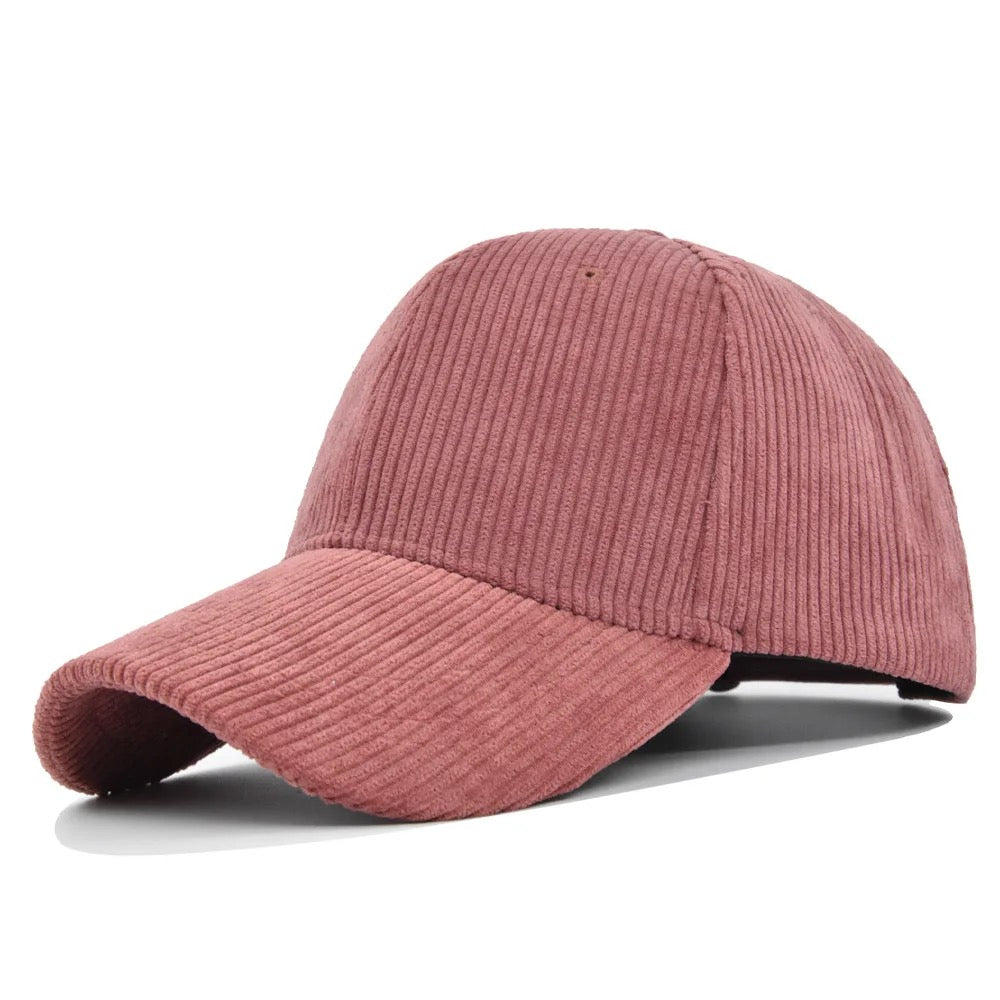 Coral Corduroy Adult Hat