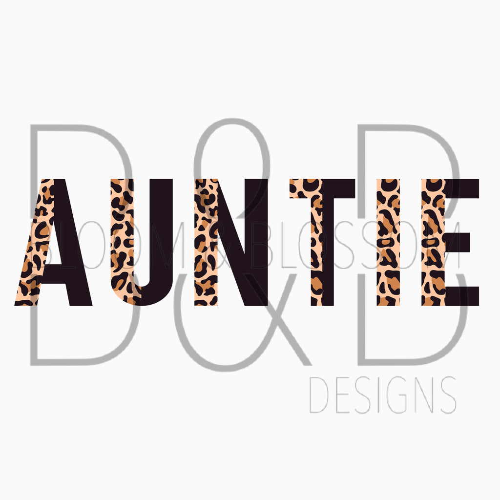 Auntie Half Leopard & Black Sublimation Print