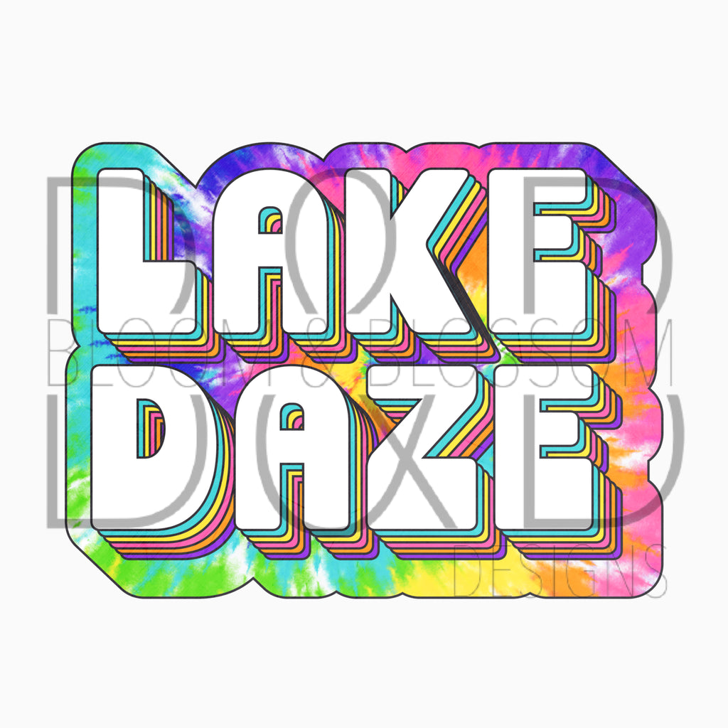 Lake Daze Tie Dye Sublimation Print